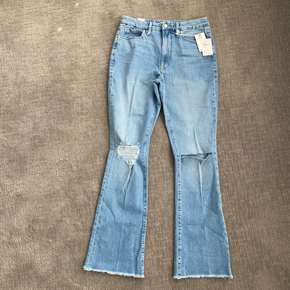 NWT Good American Raw Hem Jeans - Picture 2 of 6